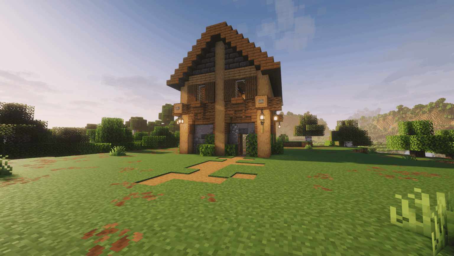 サバイバル世界で作った小さな居心地の良い家:)