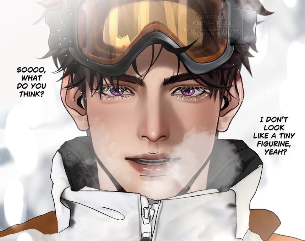 *スキーストックで彼をつつき始める*