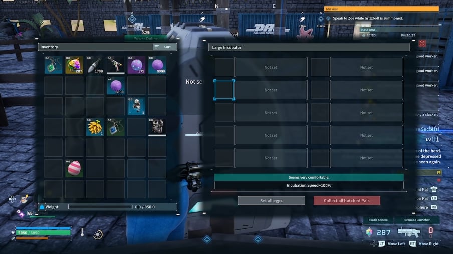 基本的なヒント: Pal クイック メニュー