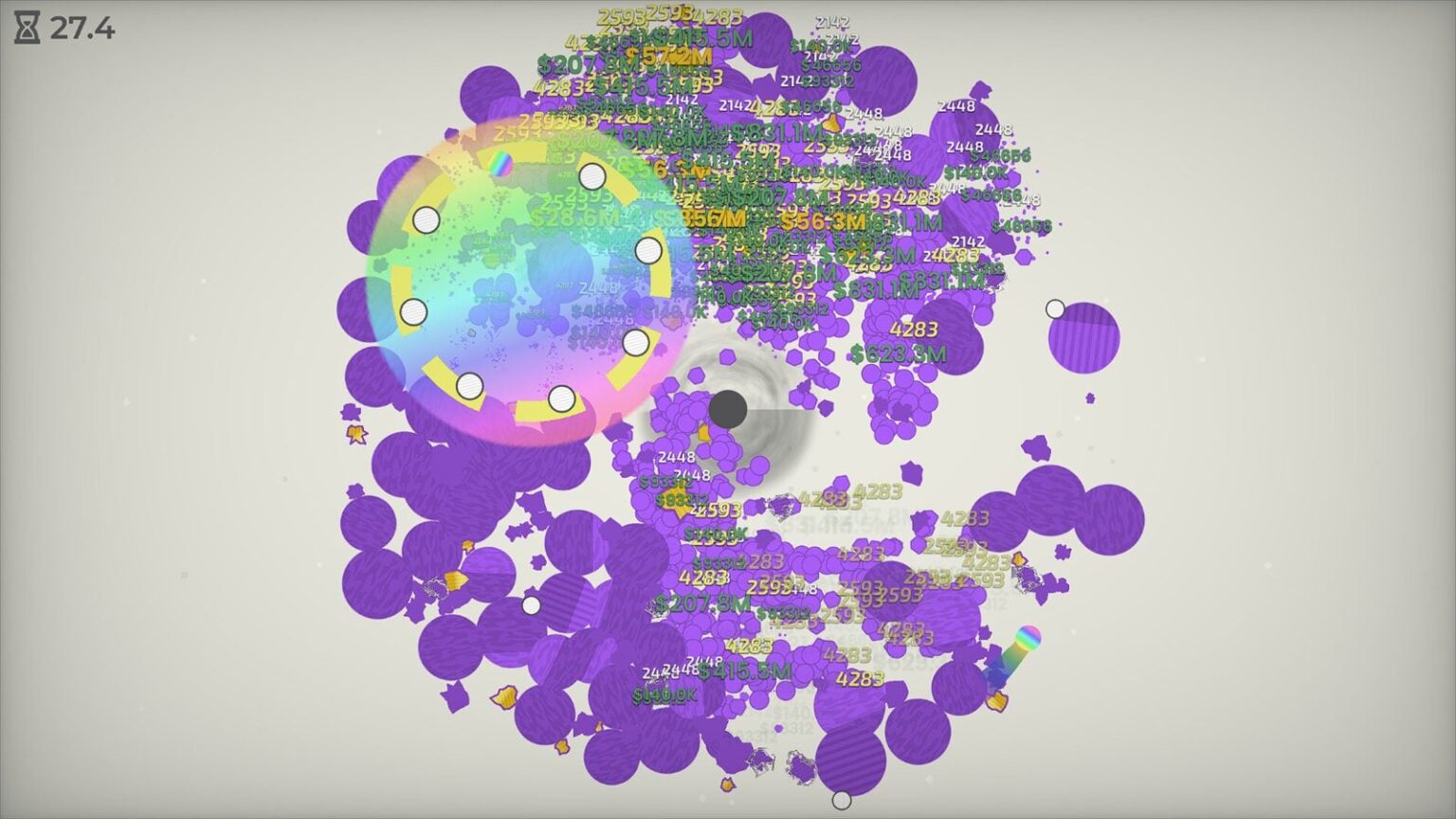 ブラックホール育成放置ゲーム『A Game About Feeding A Black Hole』さっそく人気上昇中。「赤ちゃんブラックホール」にひとくちサイズ小惑星を餌付け