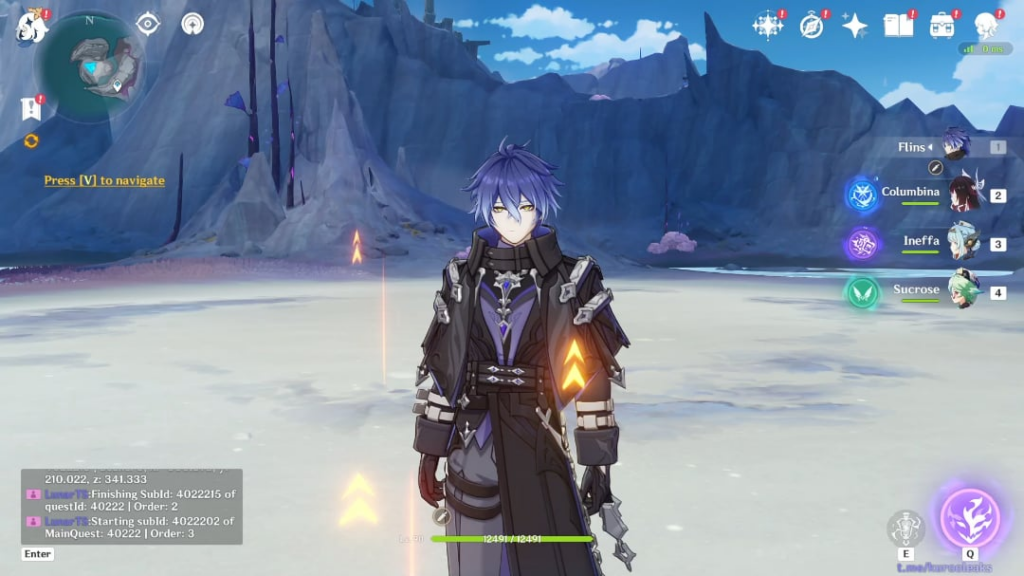 6.3 kuroo によるメインイベントのアニメーションとメニューの読み込み