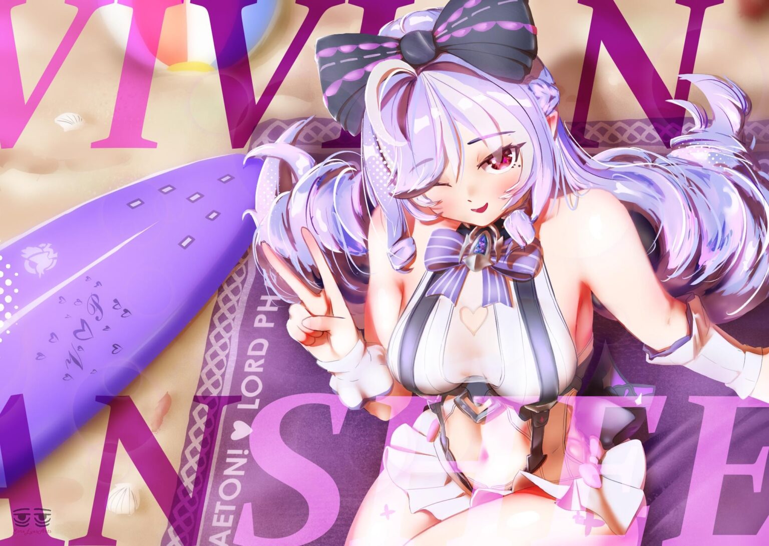 (ZZZ Fanart) 水着スキンのビビアン