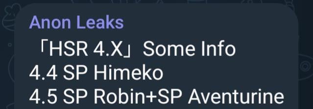 Anon Leaks経由のHSR 4.4および4.5ユニット