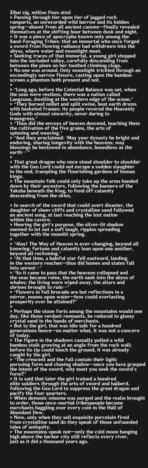 Zibai Weapon Story MTL via jelena