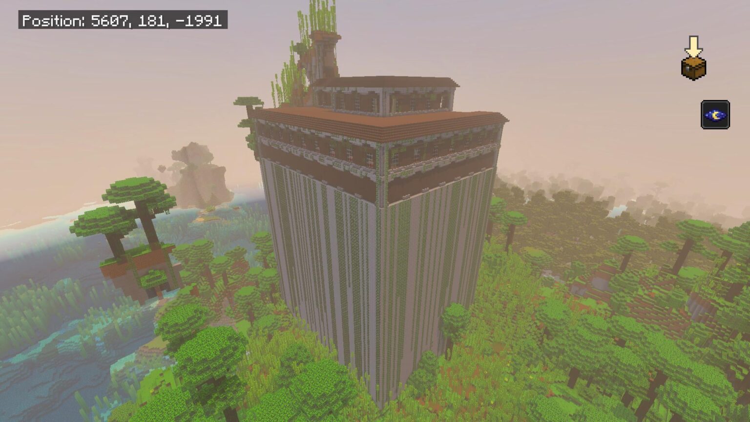 かなり遠いですが、とても高いジャングルの邸宅を見つけました。シード:6937746049584613913