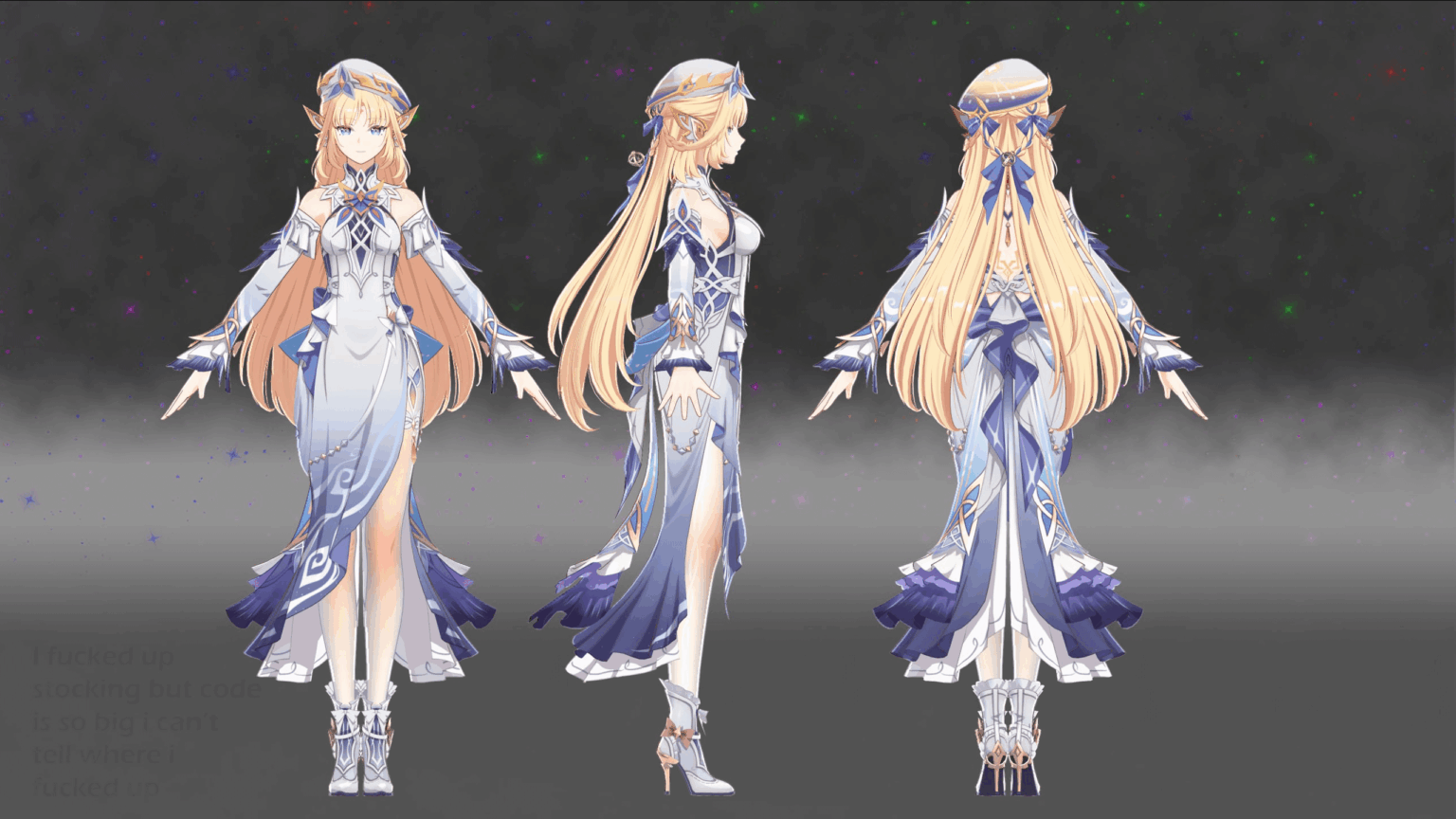 ニコールモデルのレンダリング