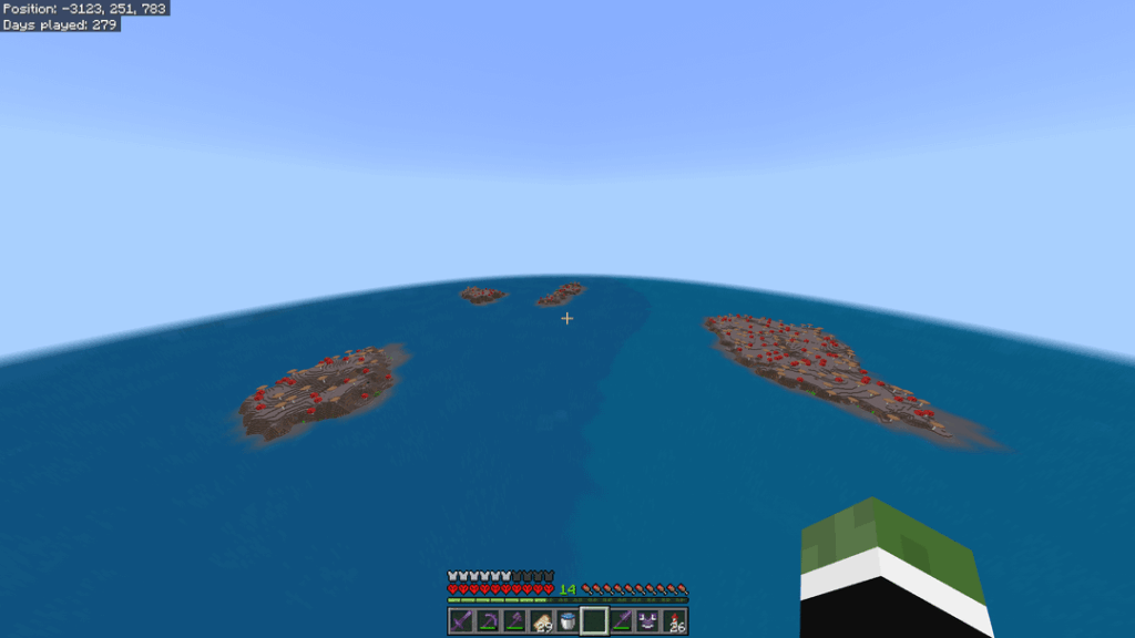 これらの 4 つの島のシードを見つけました:-22078744939816337