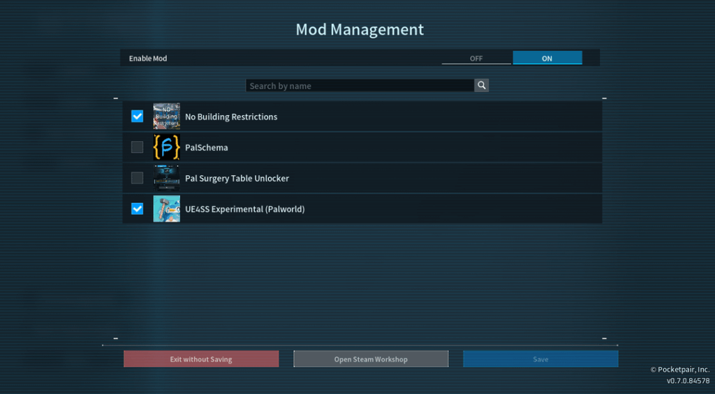 ワークショップから建築MODをインストールしましたが、動作しないようです