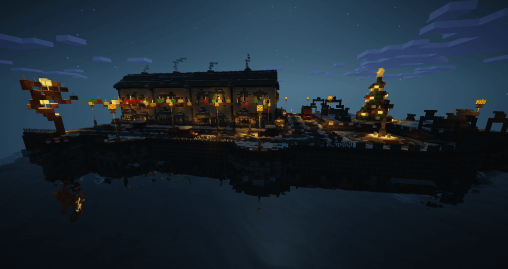 クリスマスの時期、どこかの小さな海岸沿いの町。