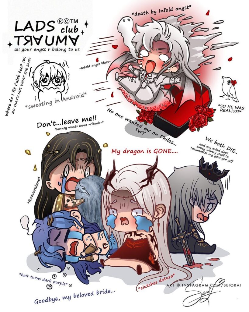 [FANART] 私が作成した LADS Trauma Club コミックを Sylus の 3 番目の神話で更新しました -スワイプしてクローズアップします-