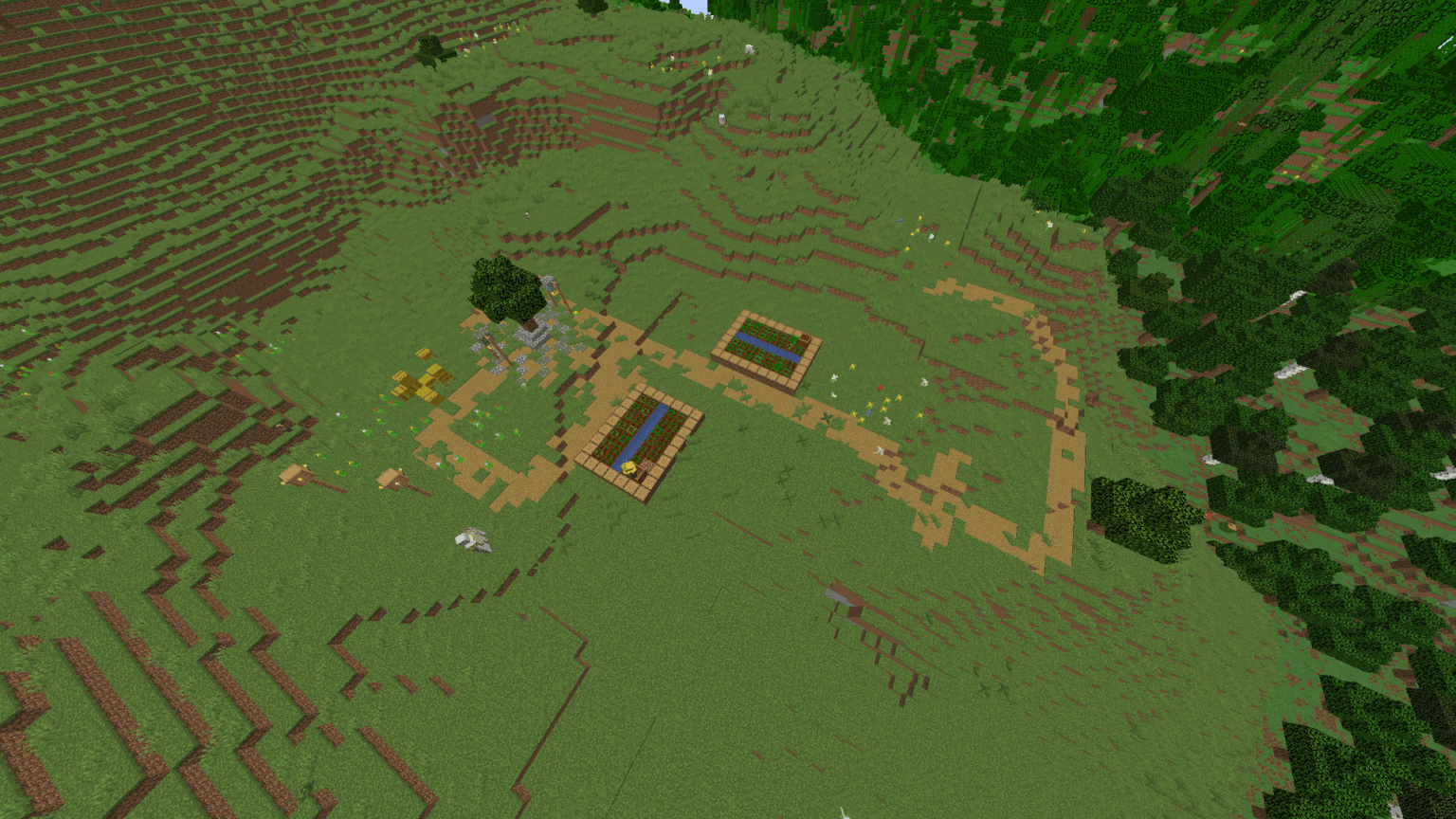 この村は単なる農地と集会所です