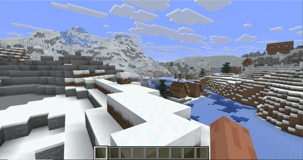 涼しい雪の川村 -4512959984489959335 座標 X: -2,576 Z: 1,968