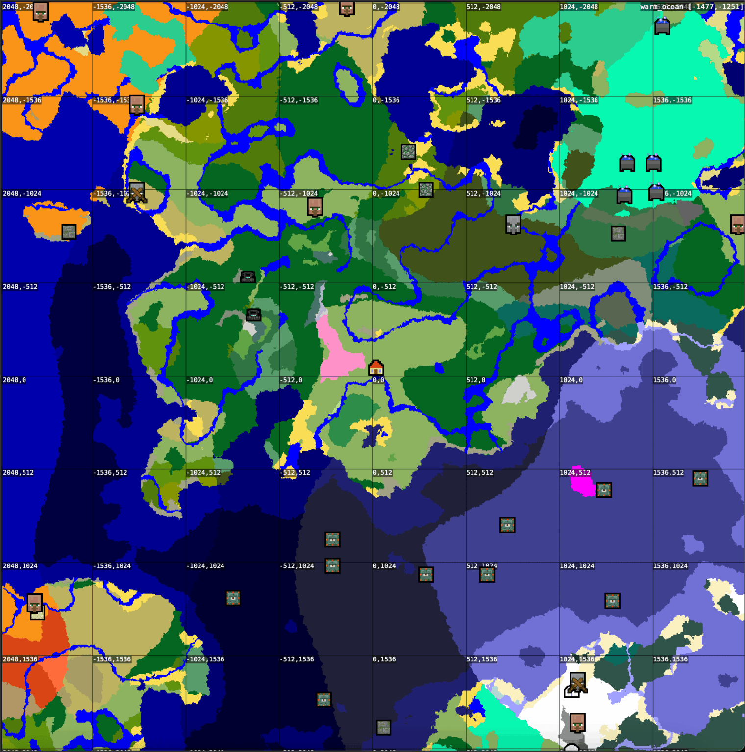 これ以外に、すべての構造物とバイオームがスポーンに近いバージョン 1.20.1 シードはありますか?