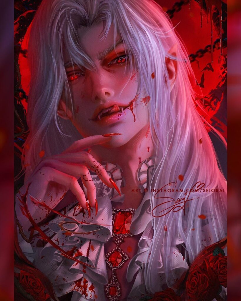 [FANART] ヴァンパイア サイラス シルバーウィング フィーンド 私によるアート (スワイプするとクローズアップ、スケッチ、1 年前に描いた私の古いバージョンのヴァンパイア サイラスが表示されます)