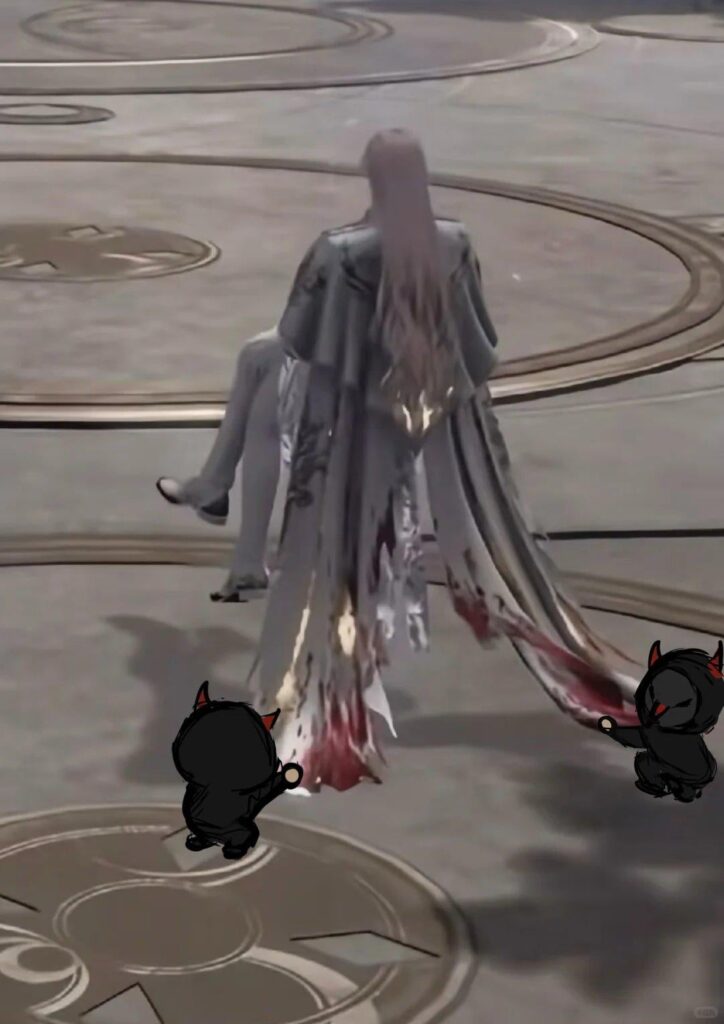 絶妙に浮いた裾の秘密