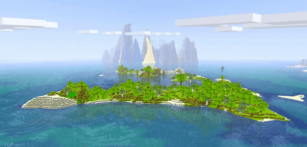 Minecraft で最もフォトジェニックな自然の山