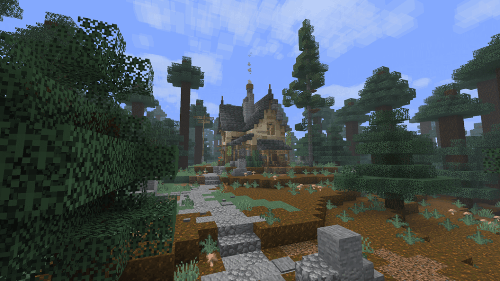 田舎の中世の家