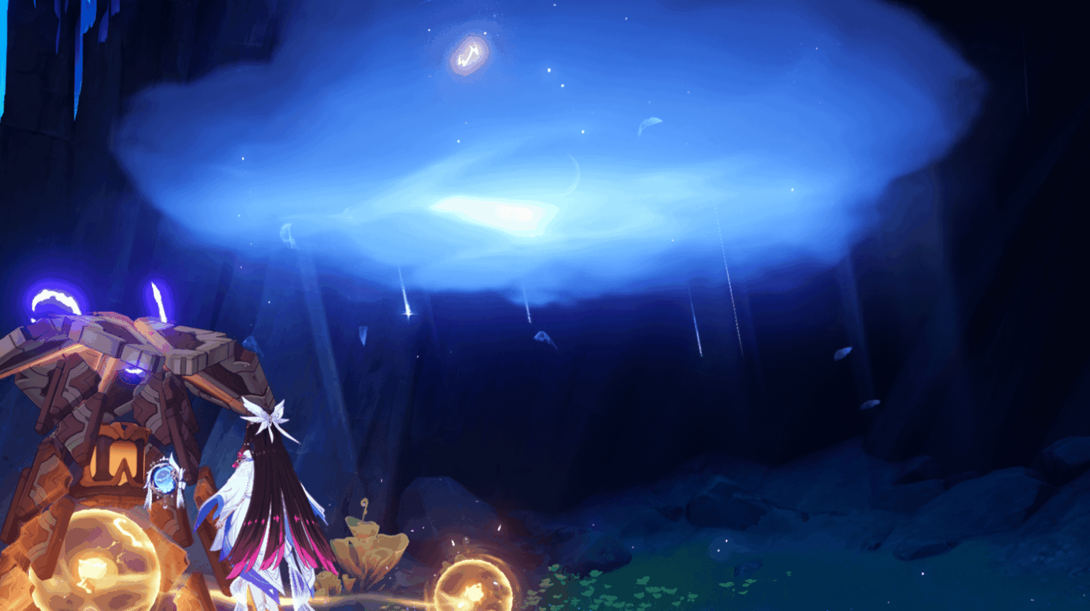 コロンビナバースト中、月に充電された雷雲の外観が異なります [GI Kitchen]