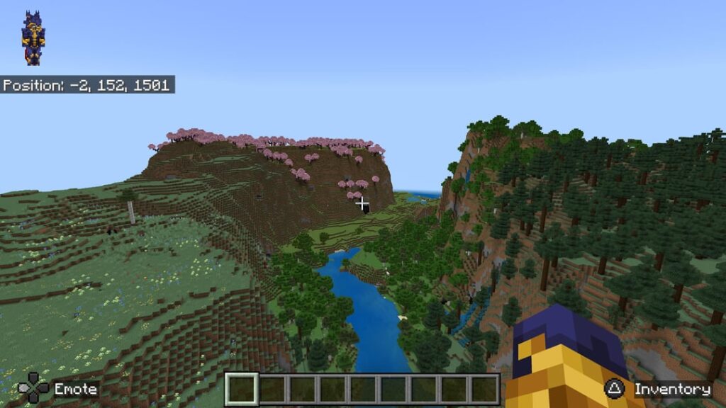 端正な峡谷、一方は巨大なタイガ、もう一方は桜の木立