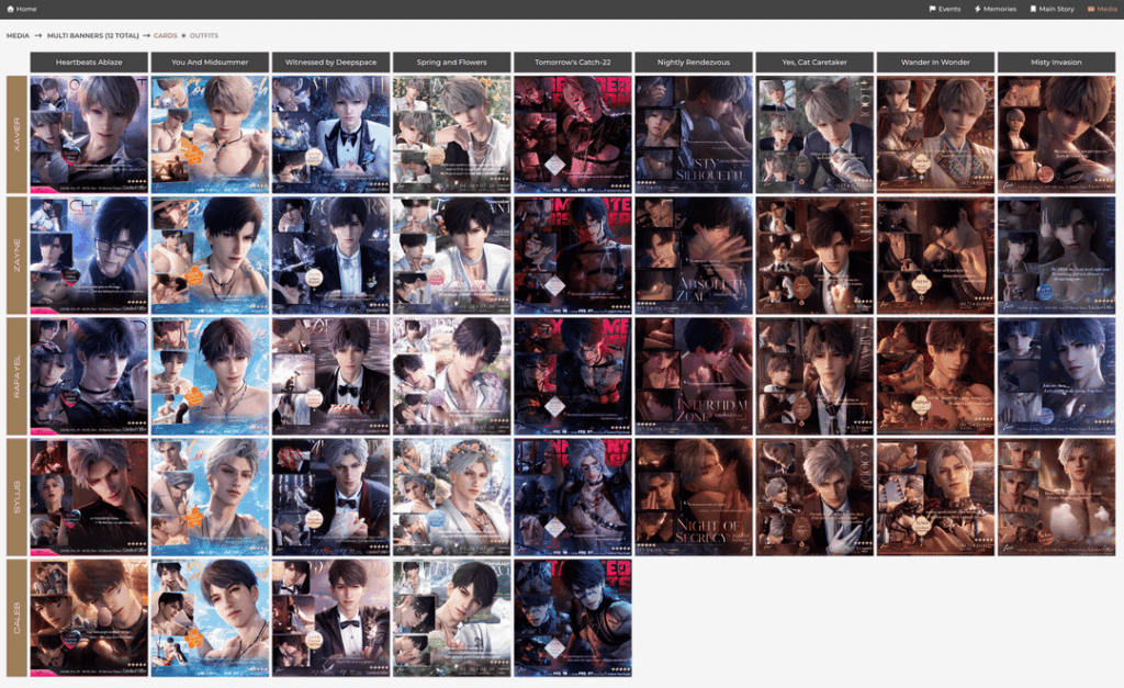 バナー、イベント、約束、君との 10 日間などのすべての公式グラフィックス/ポスターのアーカイブ。