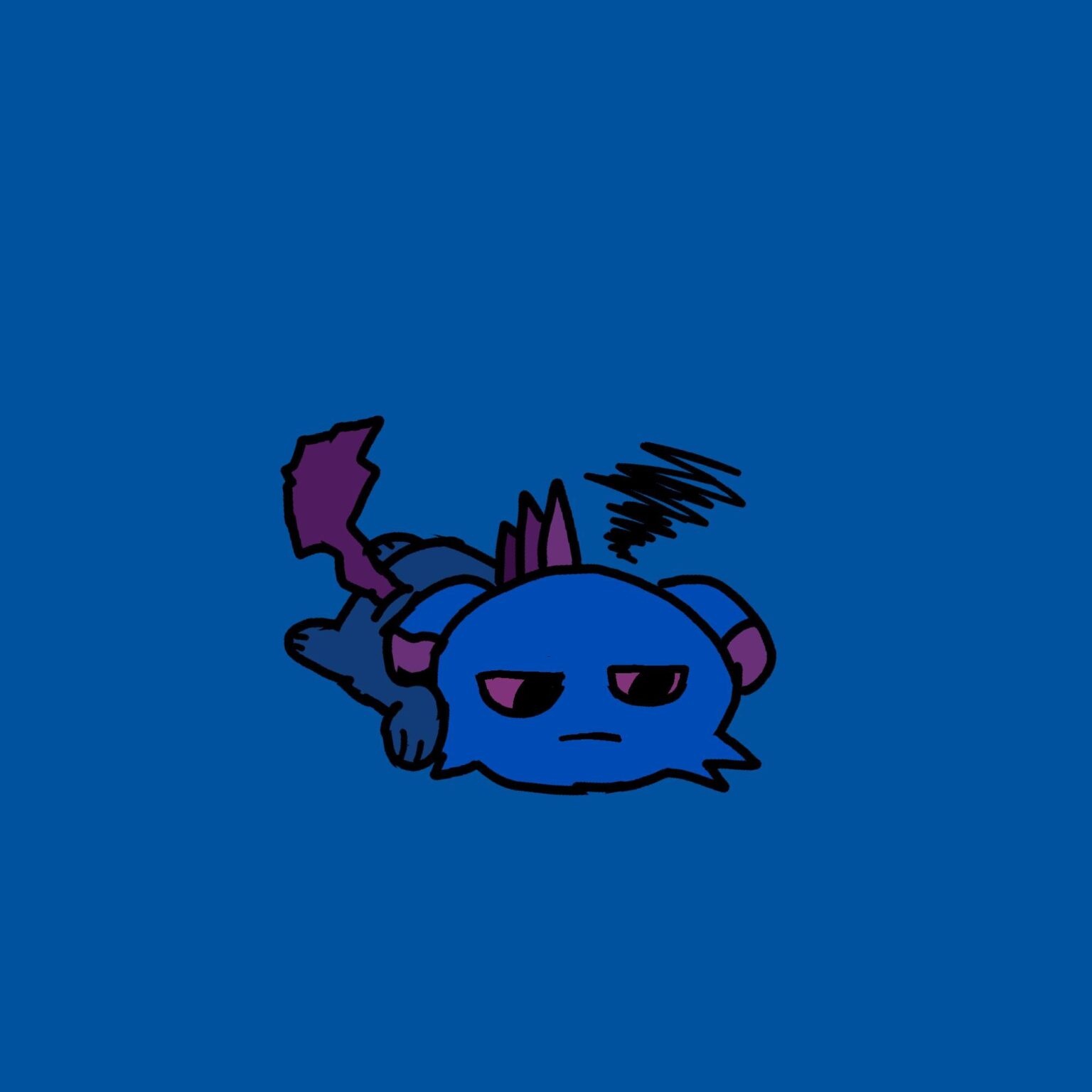 気分: 部分的に疲れているときに携帯電話で描いたゴツゴツした Depresso