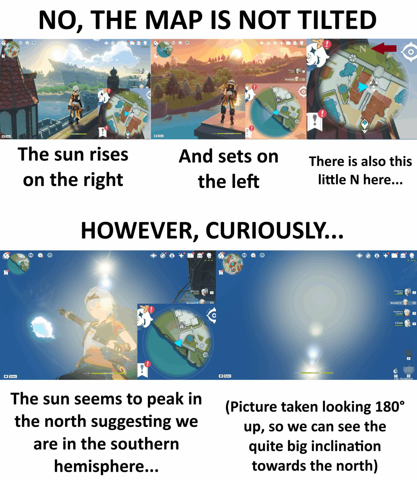 いいえ、地図は傾いていません。しかし...