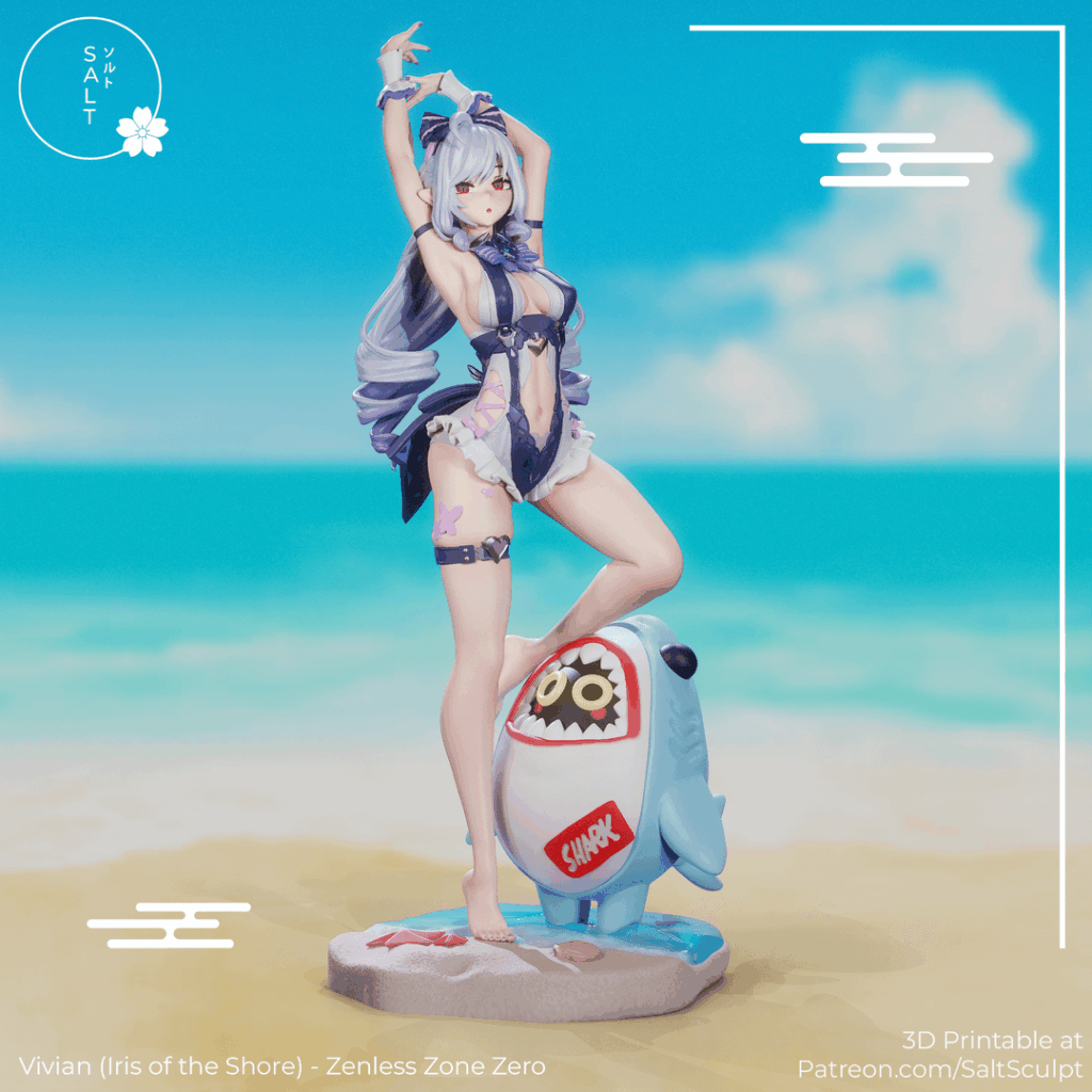 ビビアン (岸辺のアイリス) フィギュア ファンアート (3D)