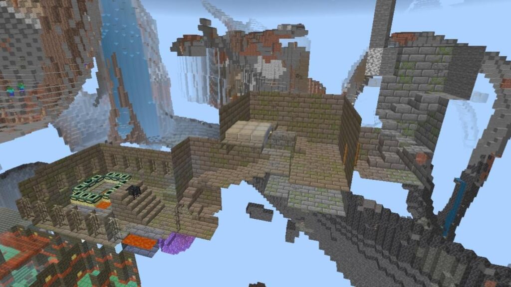 私の岩盤サバイバル世界で小さな拠点を見つけたところです。