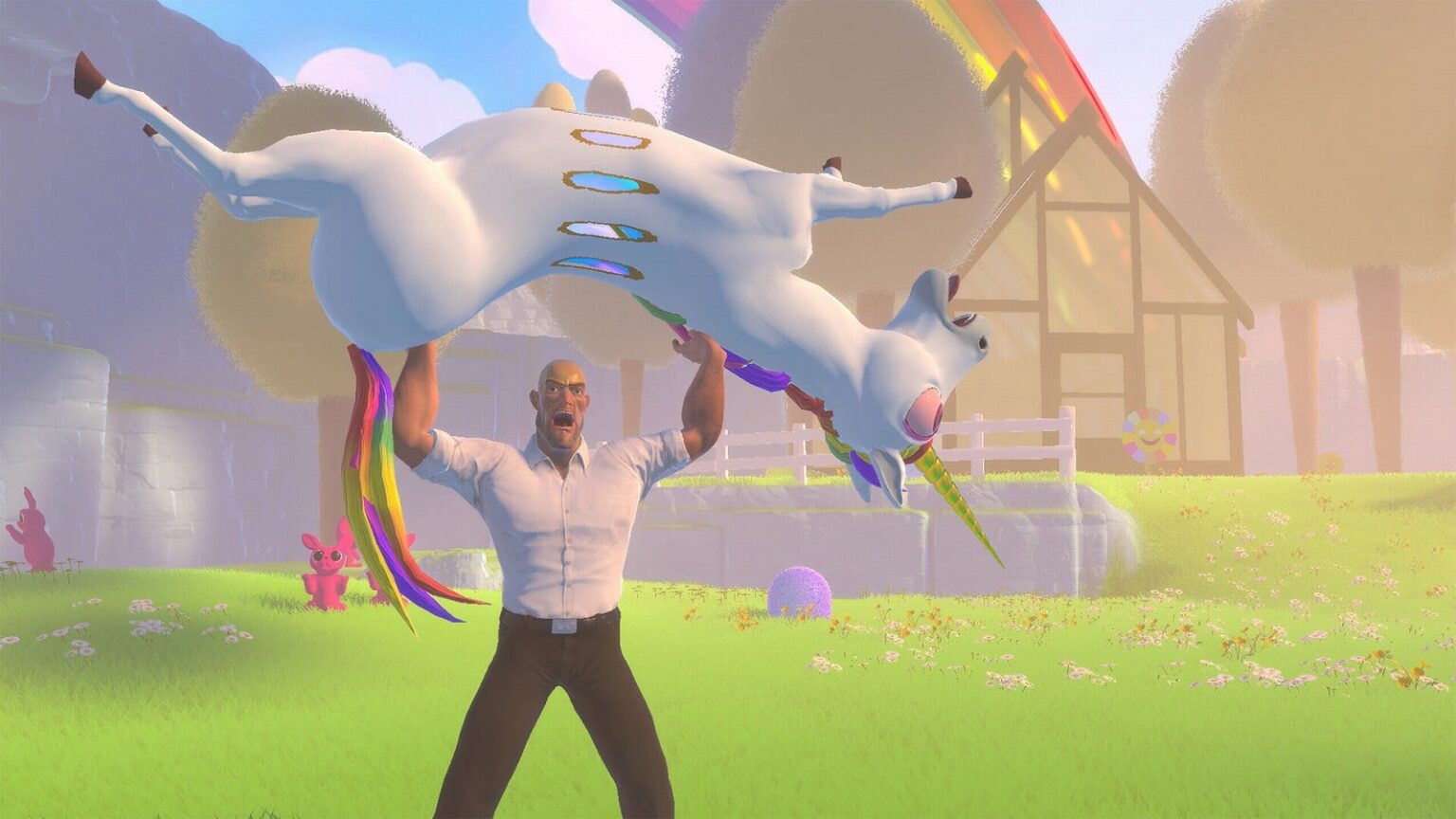 暴言吐き放題“ゆめかわ世界”ぶっ壊しゲーム『Kill Joy』発表。怒れるおっさんが何もかも罵倒し続ける、地獄のようなゲーム - AUTOMATON