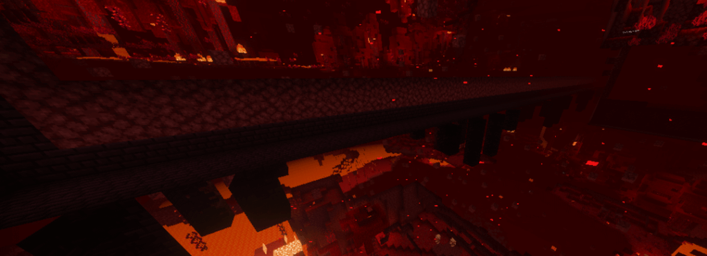 Minecraft の岩盤 1.21.131 で自然にスポーンする最長のネザー要塞廊下