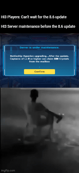 推奨アドバイス: サーバーのメンテナンス中は HI3 を休憩してください... 🥰