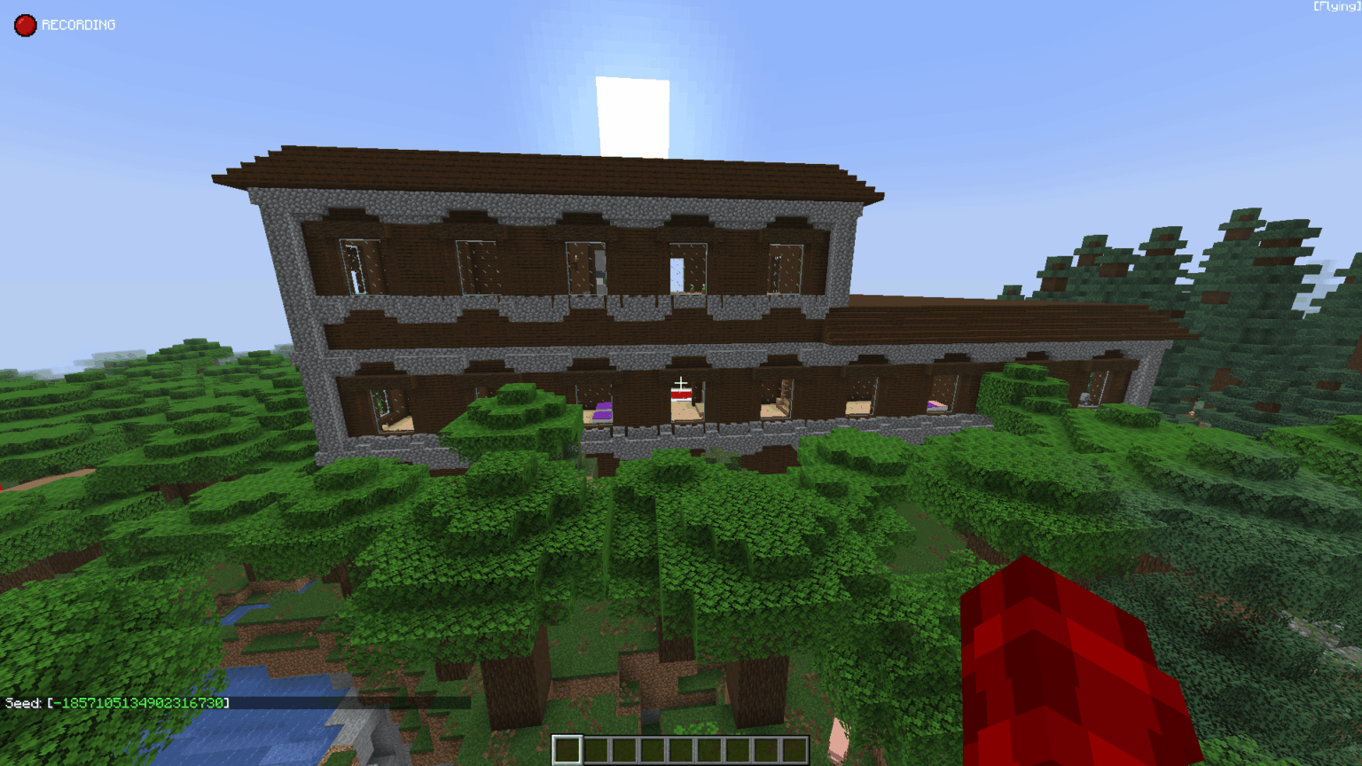 森の邸宅のすぐ隣にスポーンするシードを見つけました