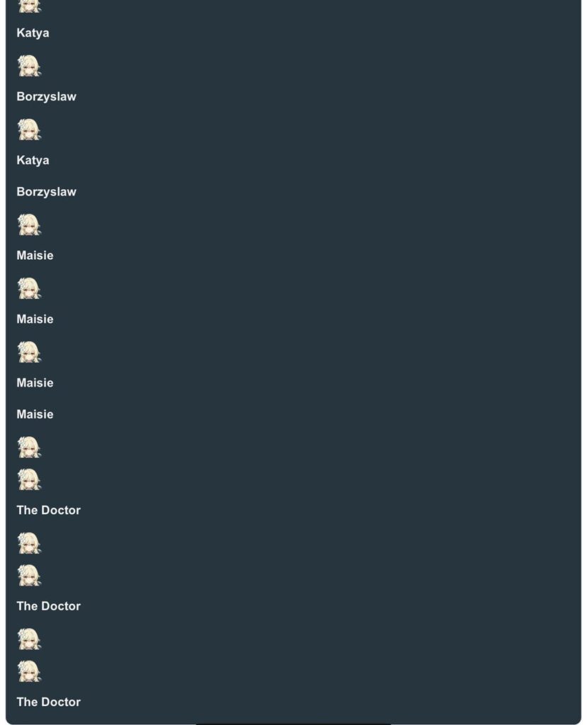 6.3 AQ における特定のキャラクターのインタラクション