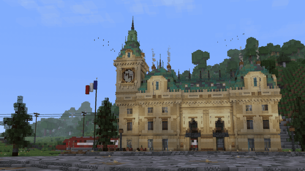 私は自分のハードコアな世界にサトウキビ農場のための駅を建てました