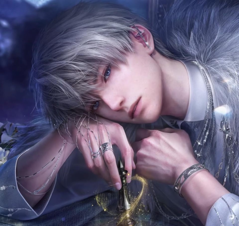 彼のボサボサの髪に夢中