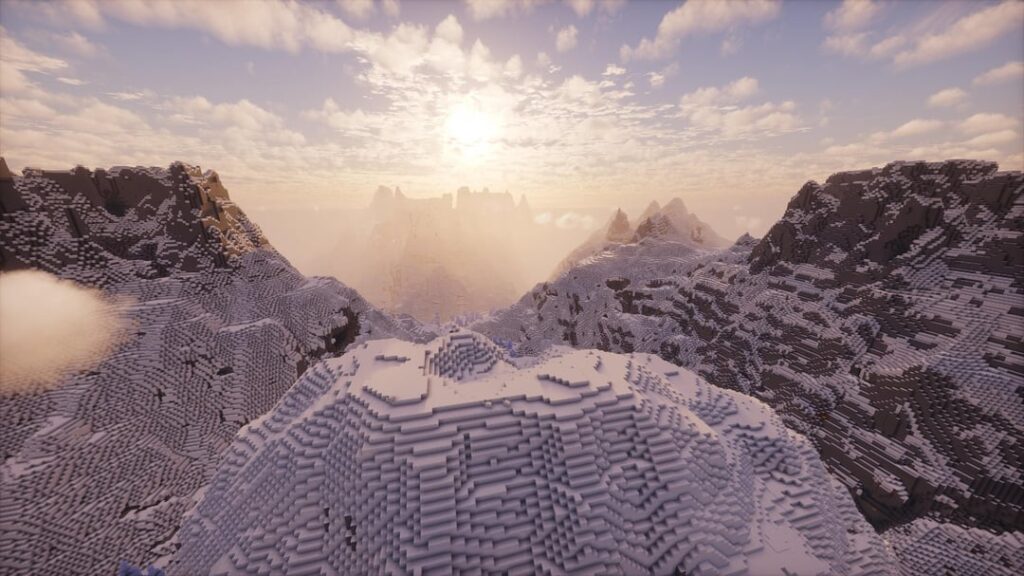 高い山がたくさんある美しい冬の種です。