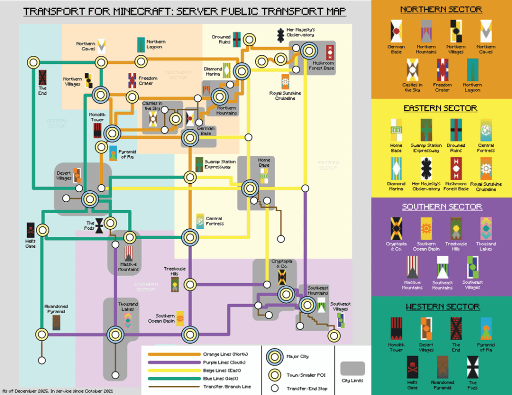 私のレルムの公共交通機関ネットワークのメトロマップ! 私のレルムの公共交通機関ネットワークのメトロマップ!