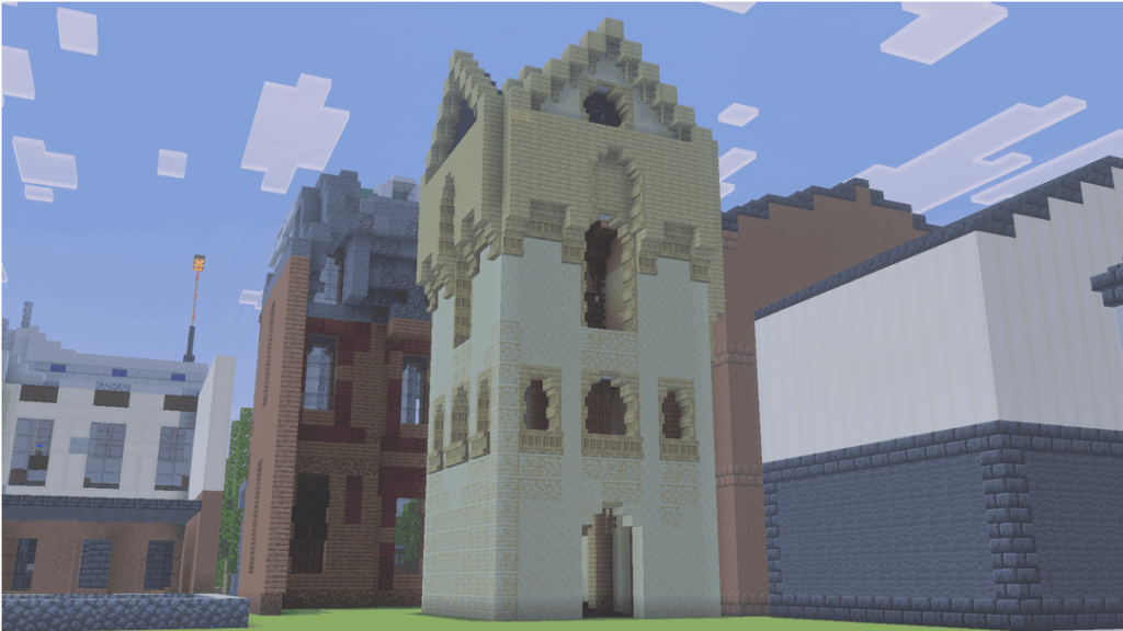 新しい壁ブロックを使用したサバイバル レルムの駅への入り口