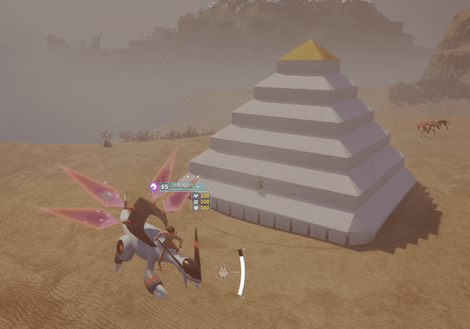 円の中にぴったり収まるピラミッドですが、ただの斜めの屋根ではありません。傾斜した屋根はエジプトのようなピラミッドには適切な角度ではありません。そのため、内側に有効な垂直スペースも確保できる、より良いアプローチだと思います。