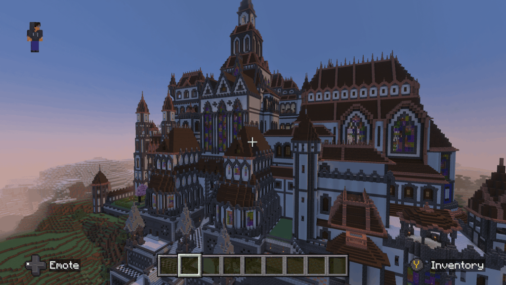 YouTube で建設途中を見ていた城のレプリカ。コンソール上で完了