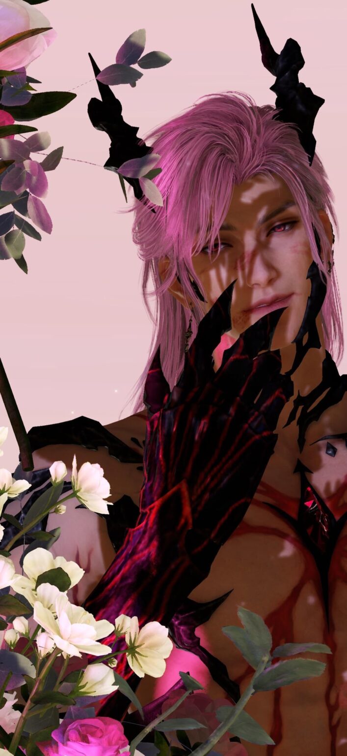 ピンクの髪のサイラス