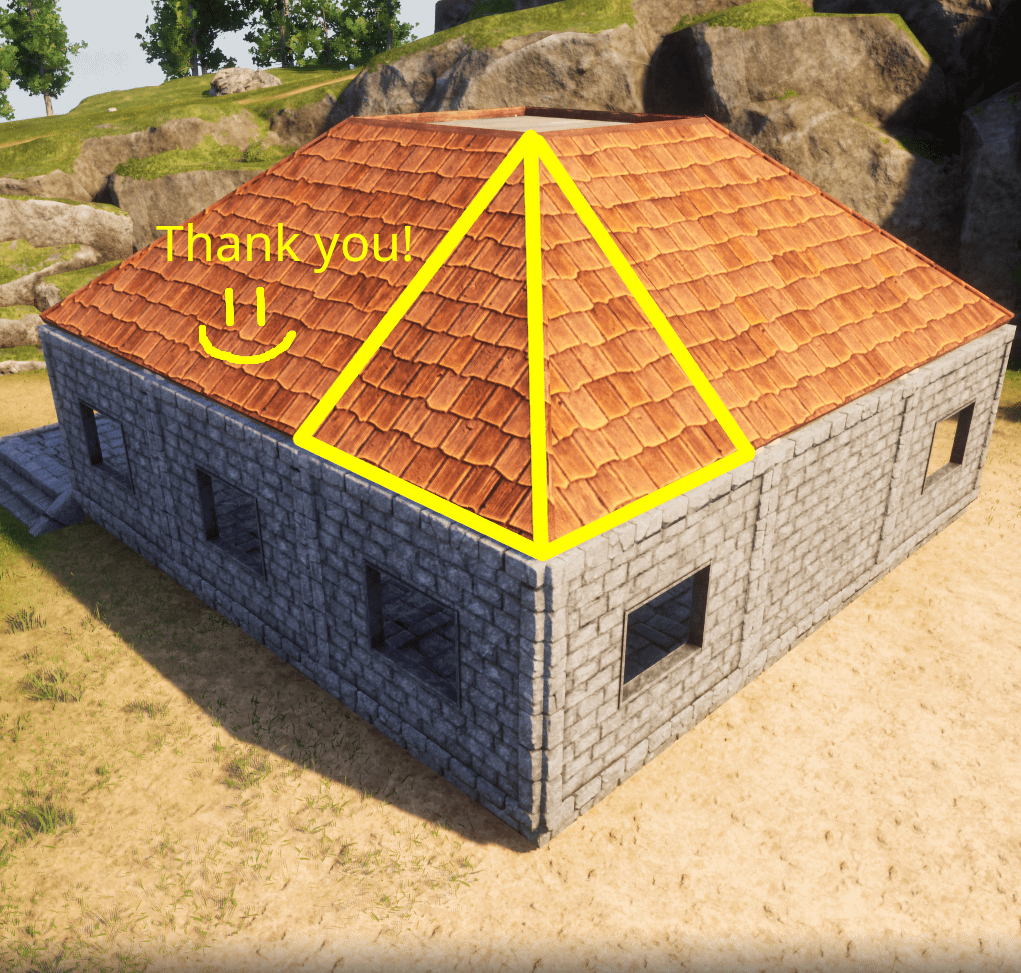 Pocketpair さん、この素晴らしいコーナールーフをありがとうございました。私の家が完成しました！