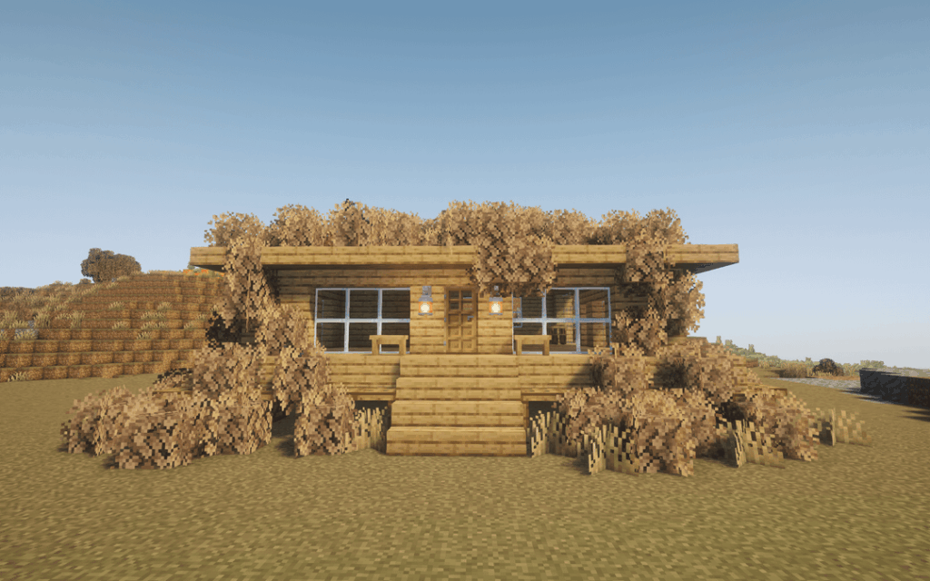 私の初めての Minecraft 建築: 低地にある別荘