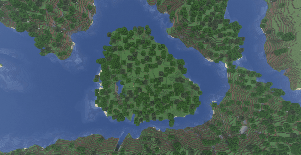 村、前哨基地、桜の木立、そして何かを建てるのに最適な場所を備えた非常にクールなシードだと思いました