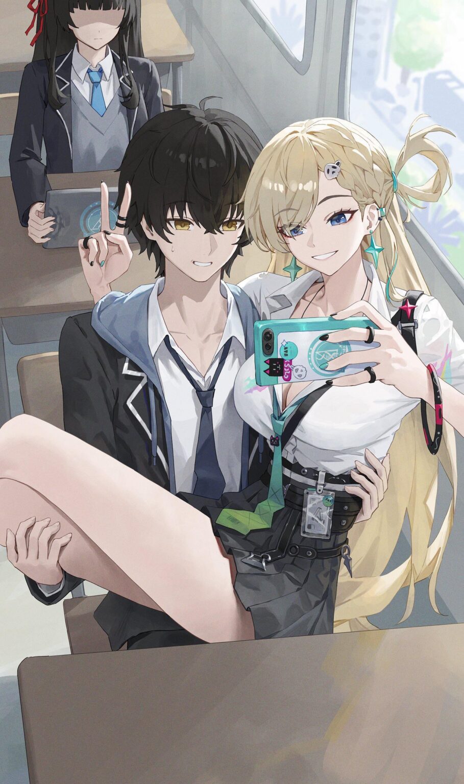 授業中の自撮り (Lamidraw 作)