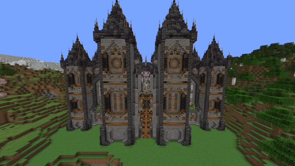 サバイバルワールドですべてのアーマートリムを展示するために巨大な城を建てました