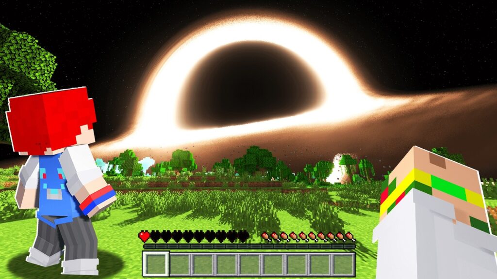 【ガチ】巨大なブラックホールが出現する？！『地球滅亡』でマインクラフトが崩壊するｗｗｗ🌎🪐【まいくら・Minecraft】よろずや🍭