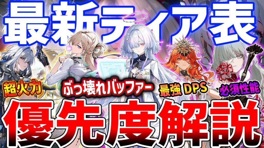 【鳴潮3.0】最新ティア表！モーニエ＆リンネー編成がやばい、アタッカーいらずの最強編成！？現環境のキャラ優先度解説【Wuthering Waves】