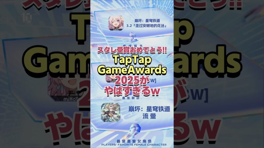 祝!!スタレが3部門受賞したGameAwardsがやばすぎるｗｗｗ 【崩壊スターレイル】
