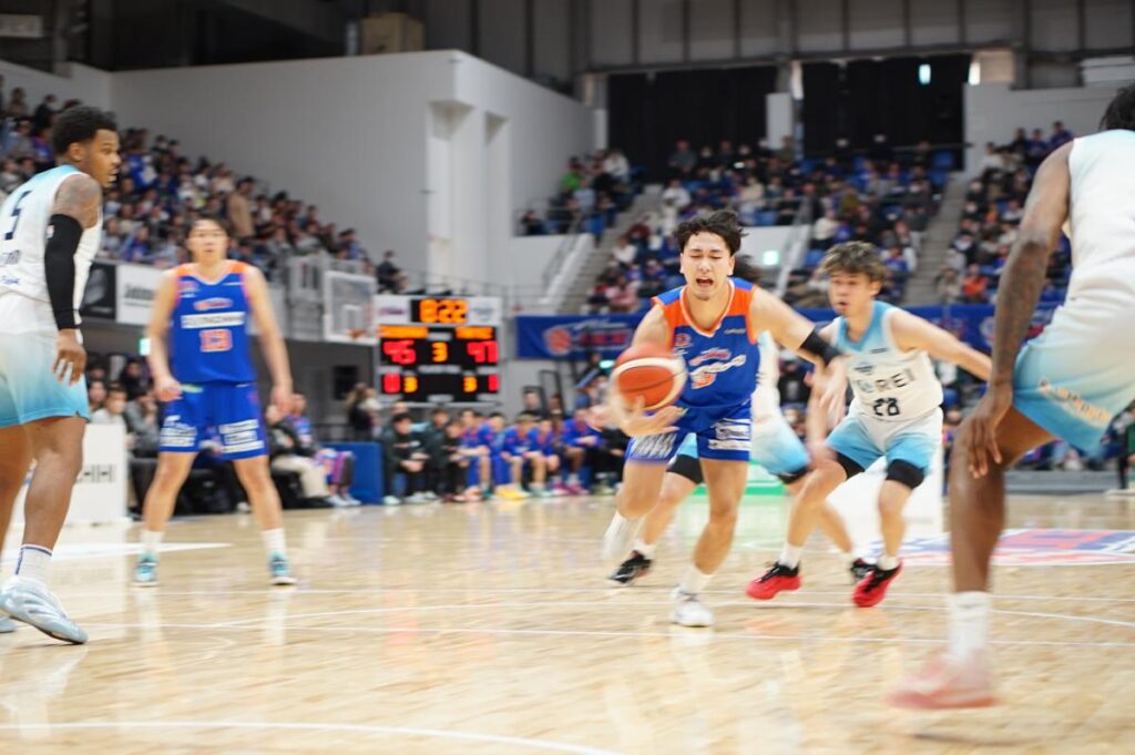 立川ダイス町井丈太選手。24日には、11得点・9アシスト・3リバウンド・1スティールの活躍を見せた。